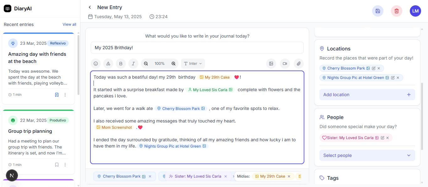 DiaryAI Editor
